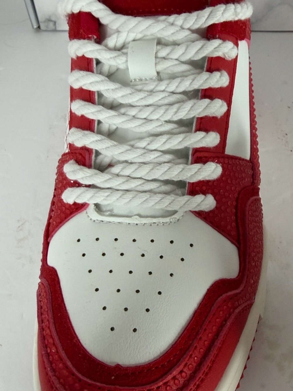 Watson x Watson Red White Sneakers Size 6.5 New Streetwear Low Top - Picture 11 of 11
